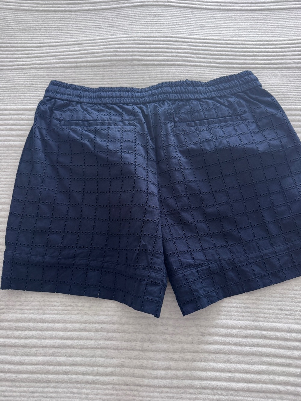 Banana Republic Factory Navy Eyelet Mid-Rise Shorts - Picture 3 of 7